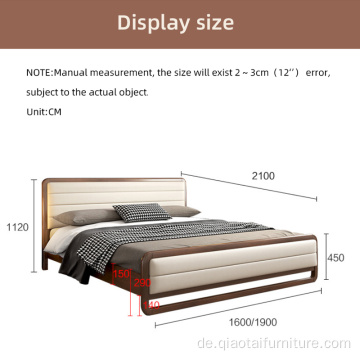 Nordisches Lederbett aus Esche 1,8m 1,5m